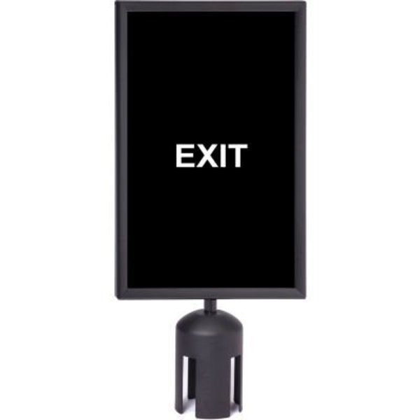 Queue Solutions Queue  Acrylic Sign, Double Sided, "Exit" & "Exit Do Not Enter", 7"Wx11"H, Black/White SF711VB-BK-SD711B-22